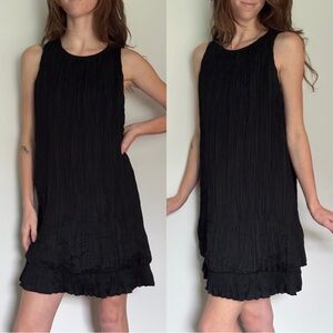 100% Silk Robert Rodriguez Pleated Shift Dress